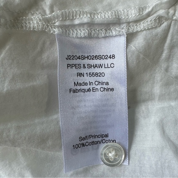 NWOT Veronica Beard Jaliyah Ruffle Top White Cotton Sz XL - Picture 5 of 10